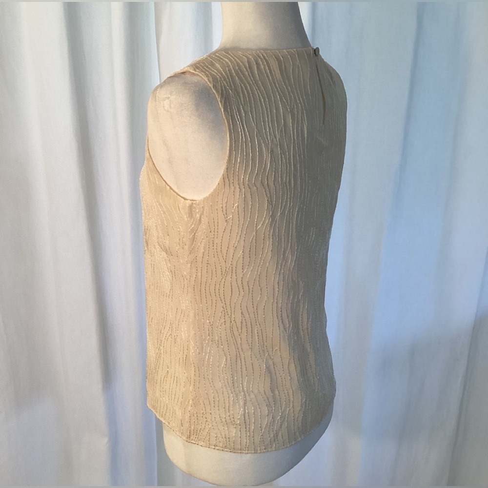 Talbots Nwot Ivory Silk Shell With Sequin Embelli… - image 4